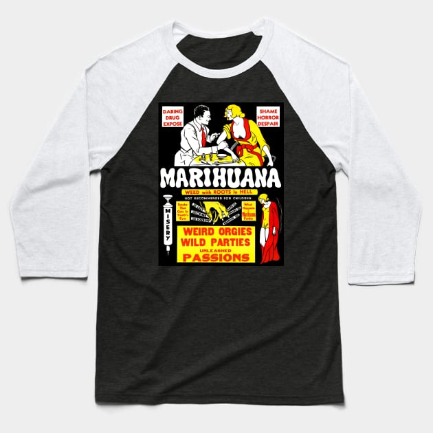 Marihuana (1936) Baseball T-Shirt by Scum & Villainy